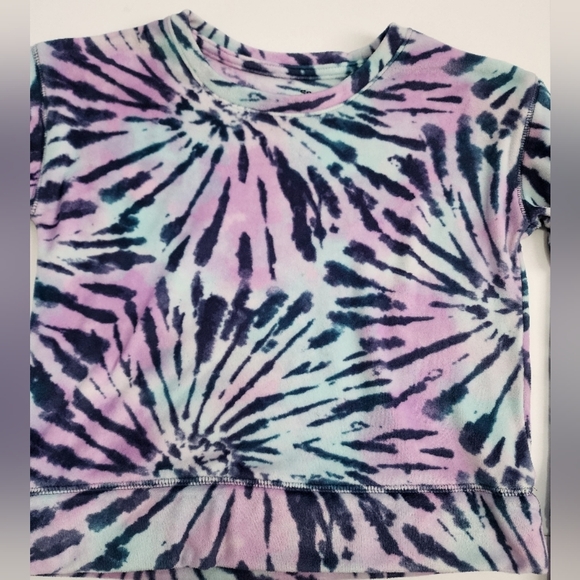Kohls Girls So Cozy Crewneck Colorful Tie-Dye Kids Shirt Fleece Top, sz M (8) - Picture 4 of 14